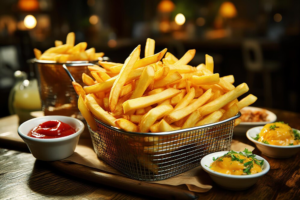 French fries ready to serve