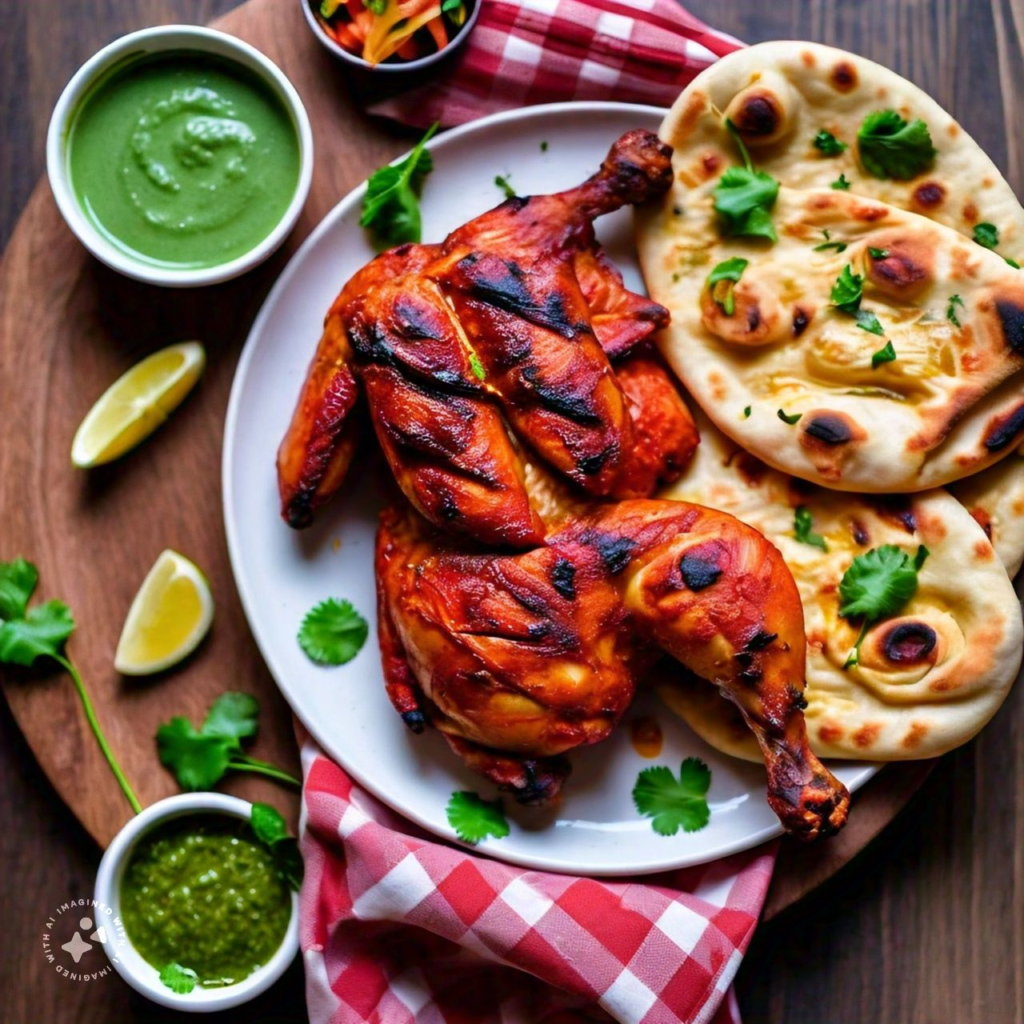 clay oven tandoori chicken ready to serve