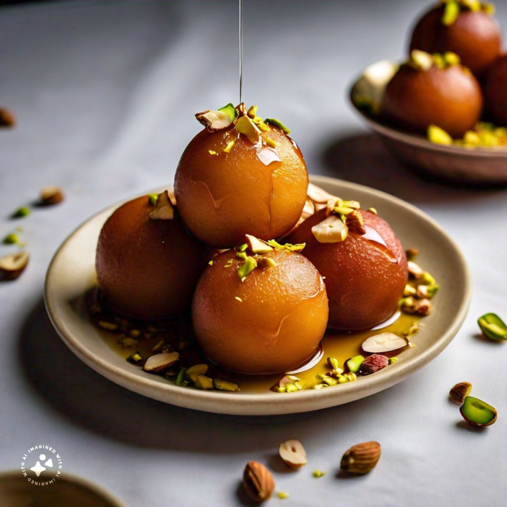 Traditional Indian style Gulab jamun