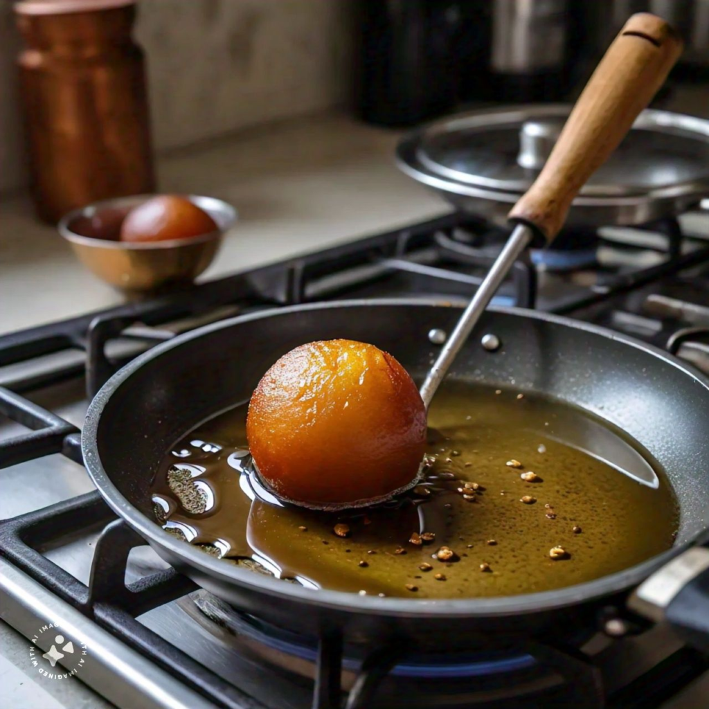 removing Gulab jamun from oil