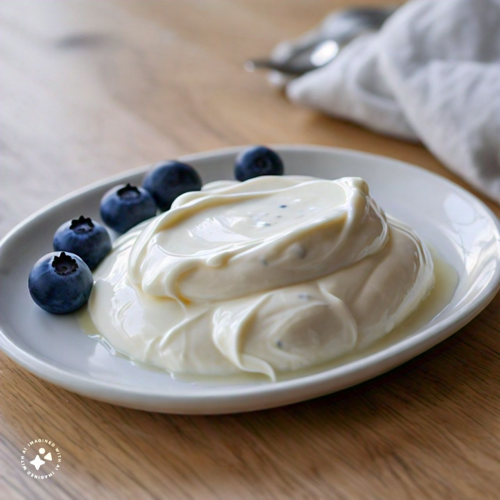 adjusting seasoning with creamy yoghurt sauce