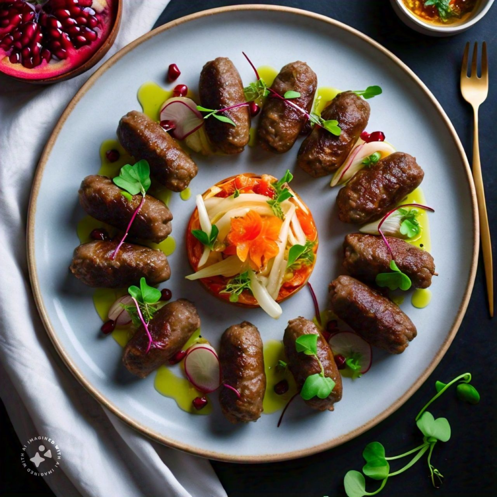 placing the cooked kofta