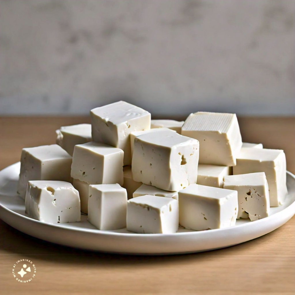 cutting paneer into cubes