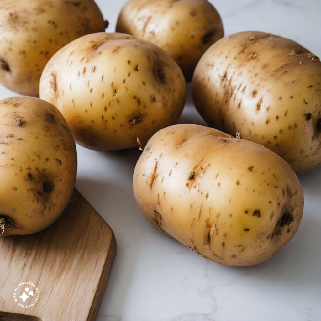  washing the potatoes