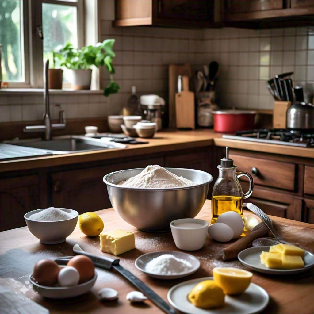 ingredients required for irresistible delicious lemon cake