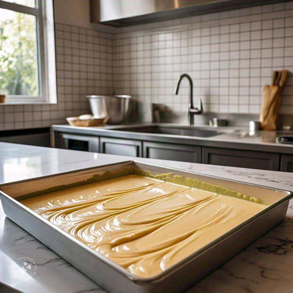 batter ready to bake in baking pan