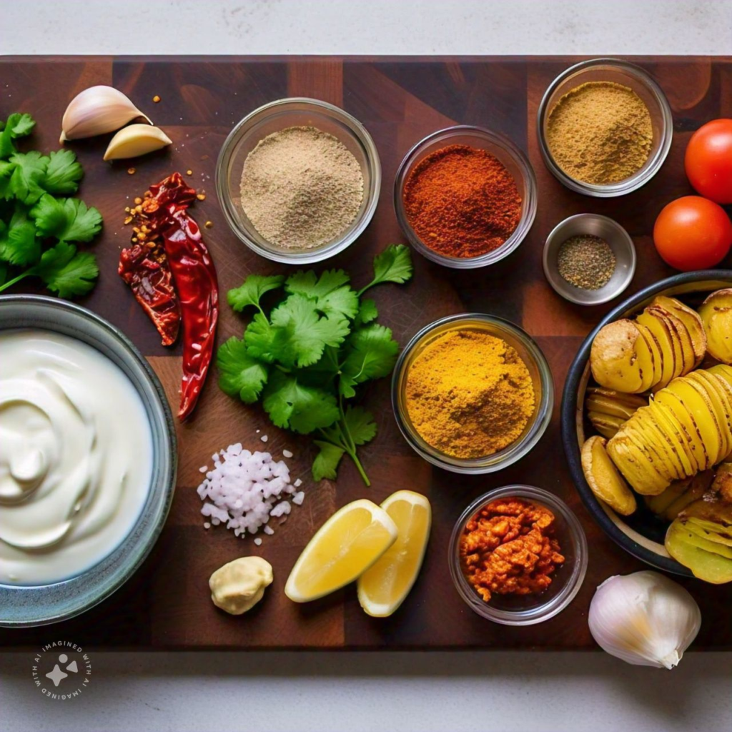 ingredients required for effortless Indian potato spiral