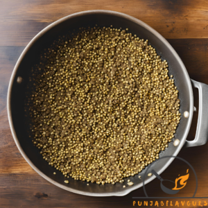 dry roasting the spices for mixed pickle