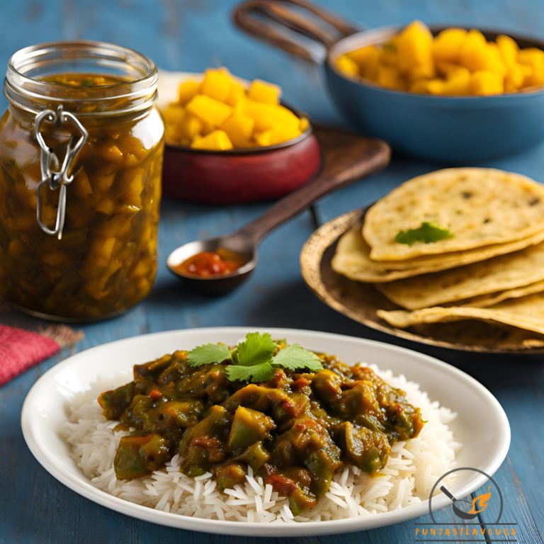 serving mango pickle