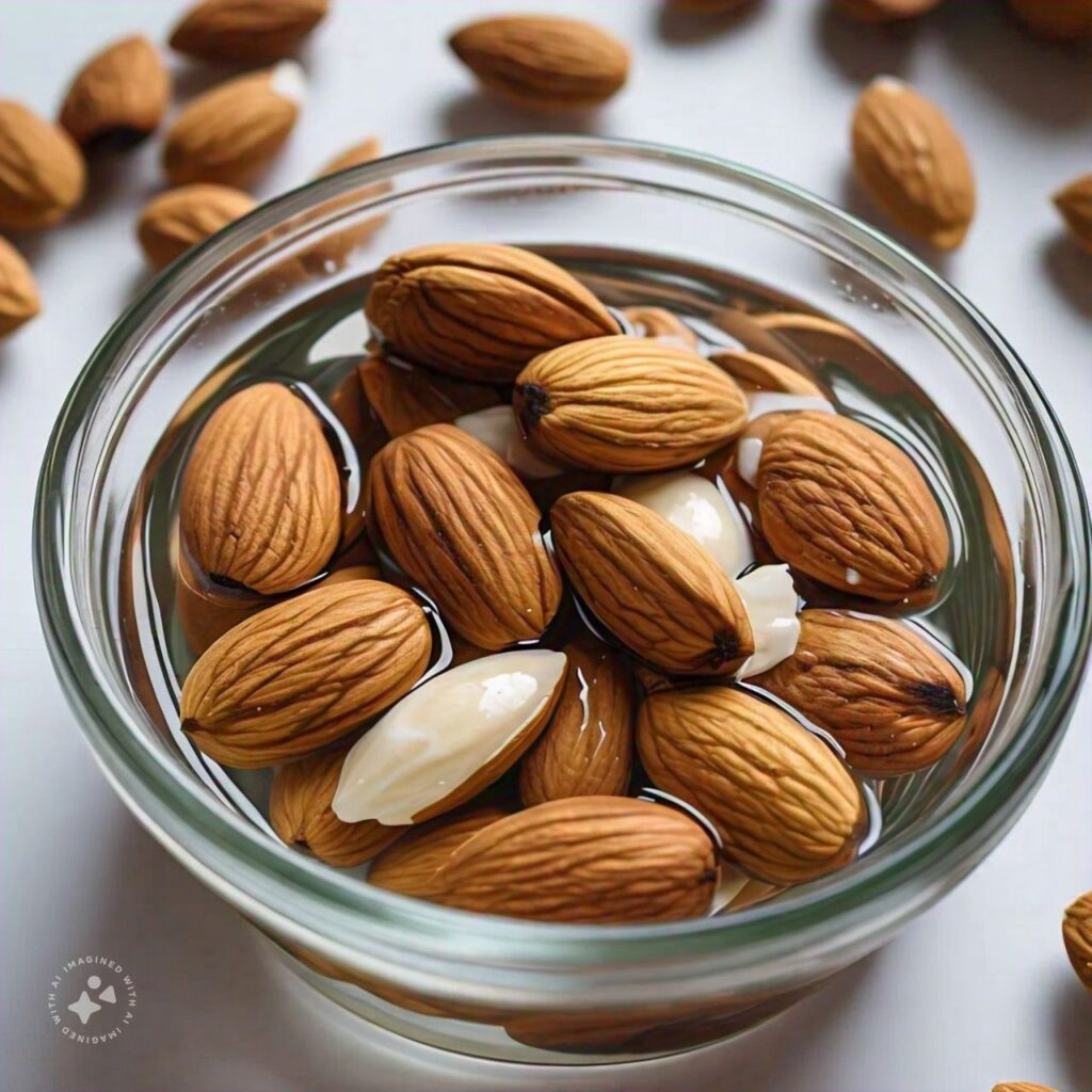 soaking almonds for badam milk