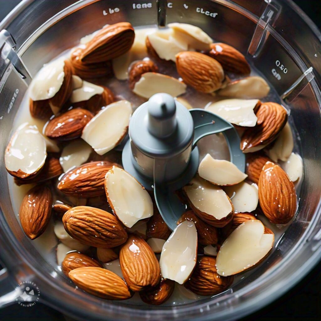 blending almonds for almond milk