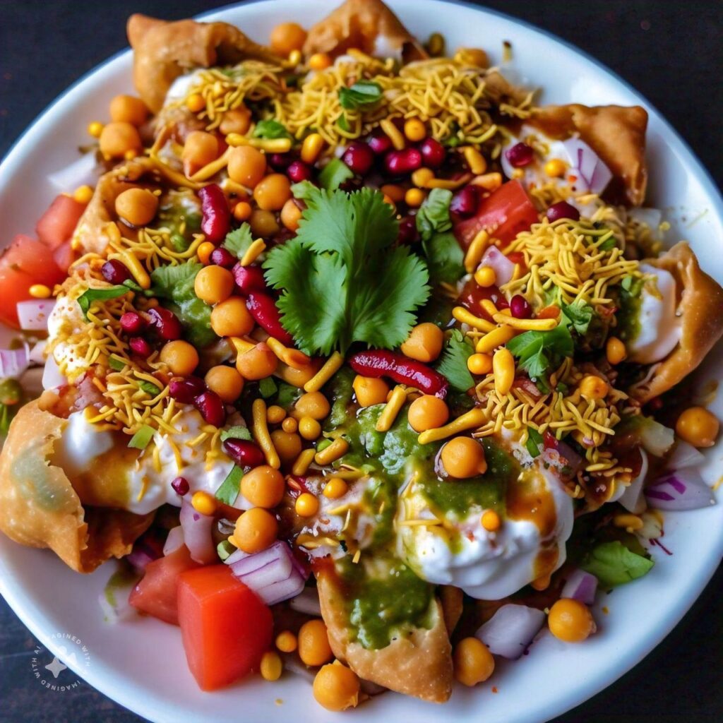 delicious samosa chaat