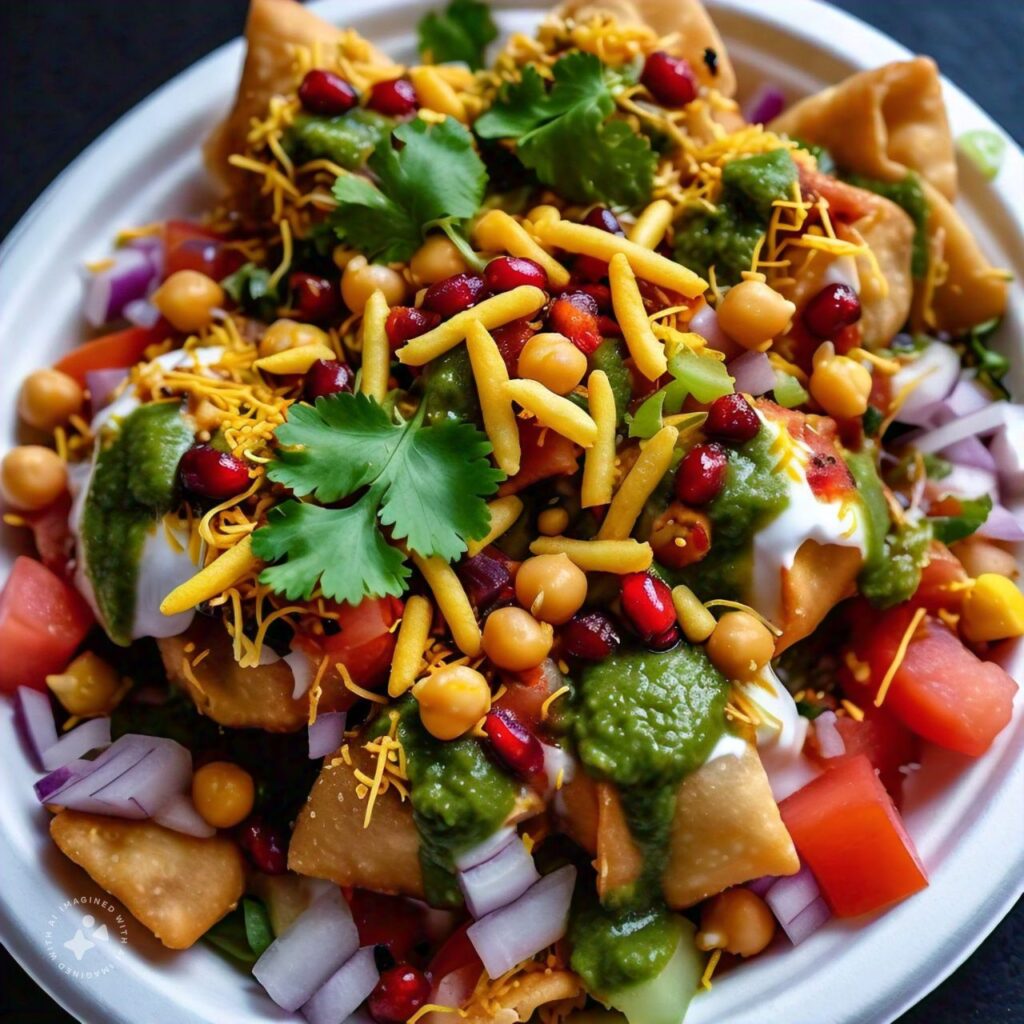 delicious samosa chaat