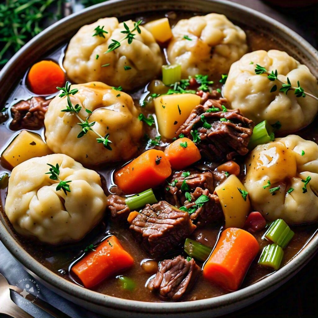 beef stew and dumplings