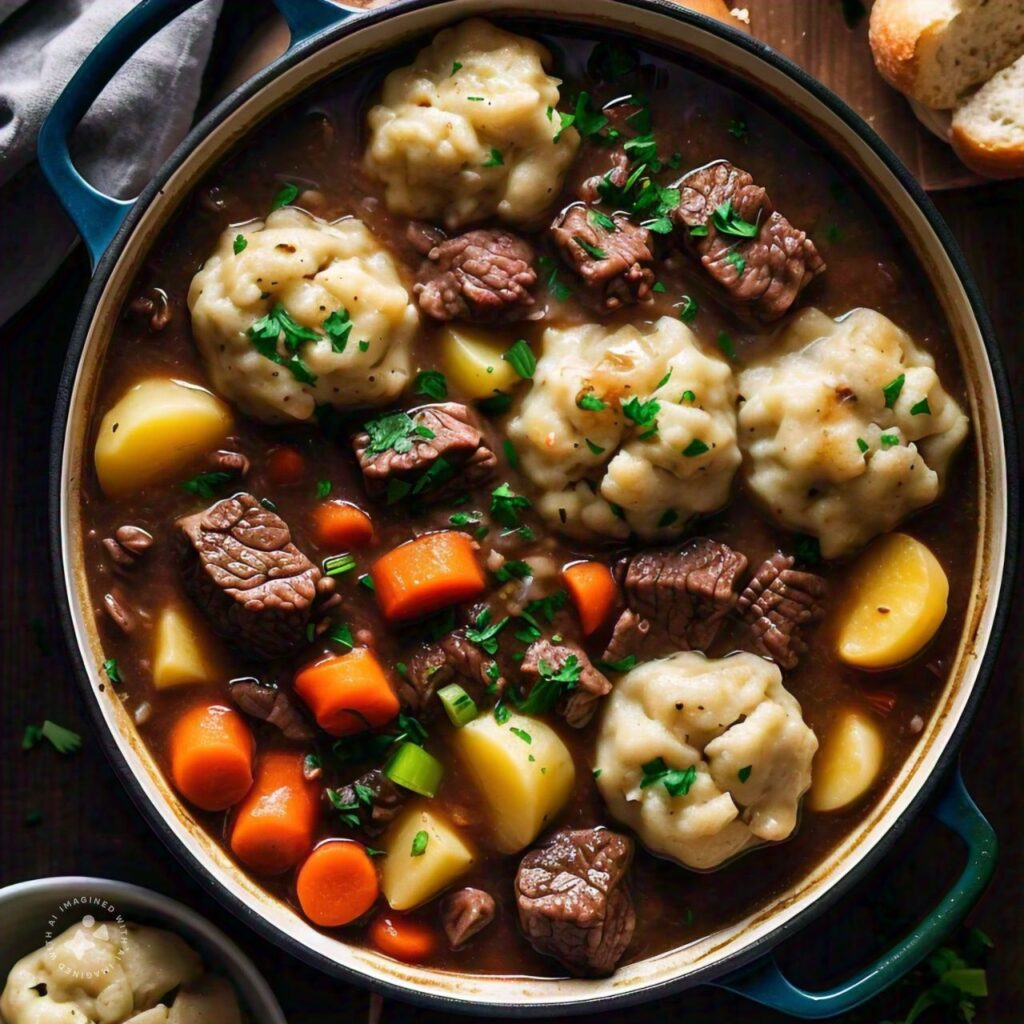 beef stew and dumplings