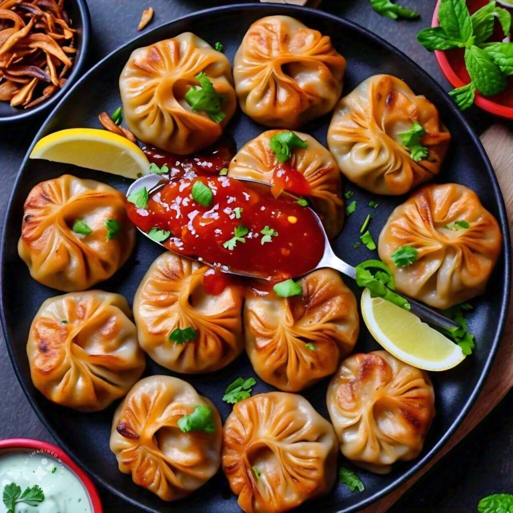 delicious and spicy Momo chicken