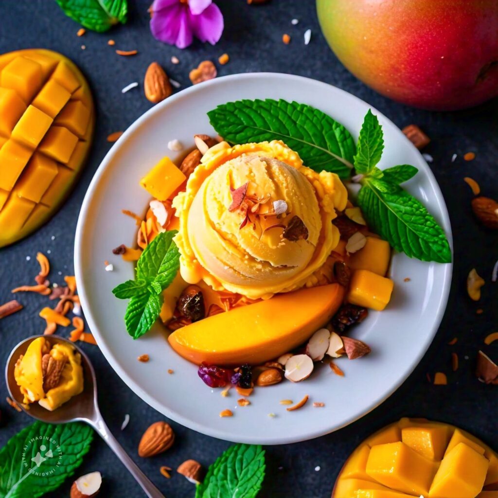 heavely delicious mango ice cream