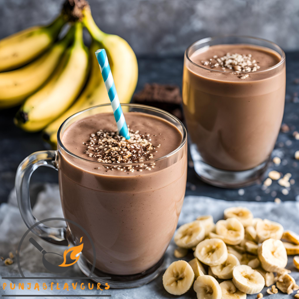 Chocolate Banana Peanut Butter Protein Smoothie