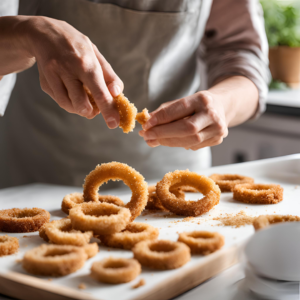 coating rings with bread crumbs