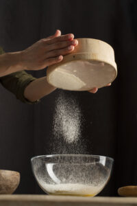 mixing dry ingredients for recipe