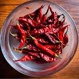 soaking red chillies in water