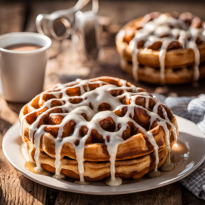 ready to serve the delicious cinnamon rolls