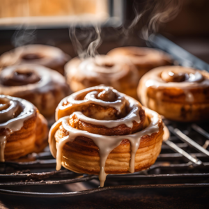 place cinnamon roll in the waffle maker