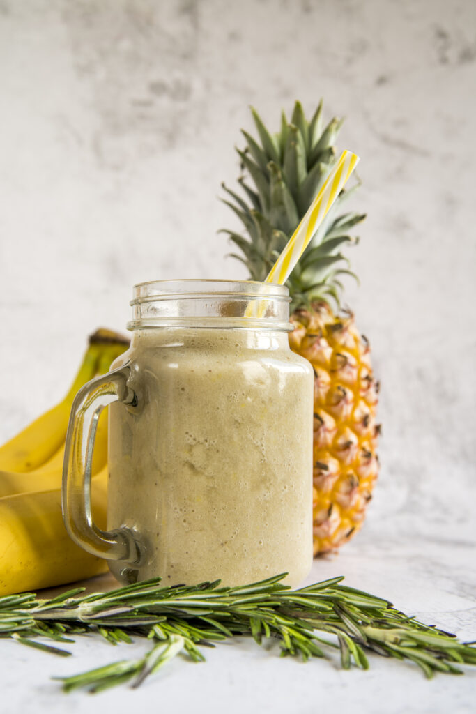 tast and healthy banana pineapple shake