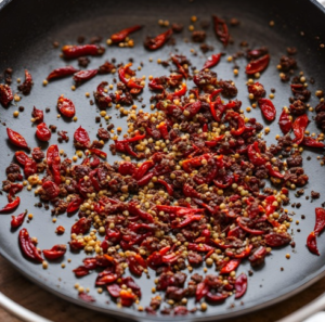 preparing flavour for the chutney