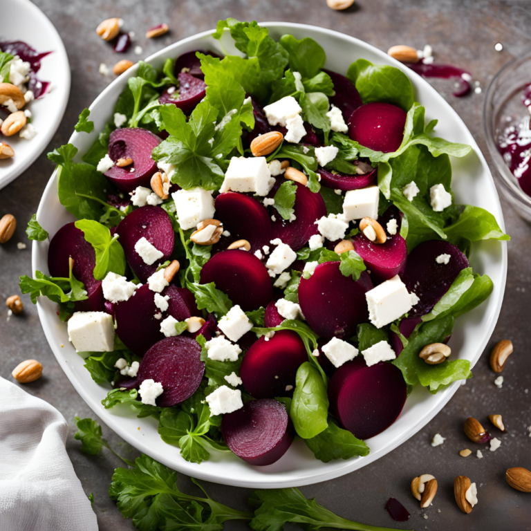 healthy beetroot and feta salad