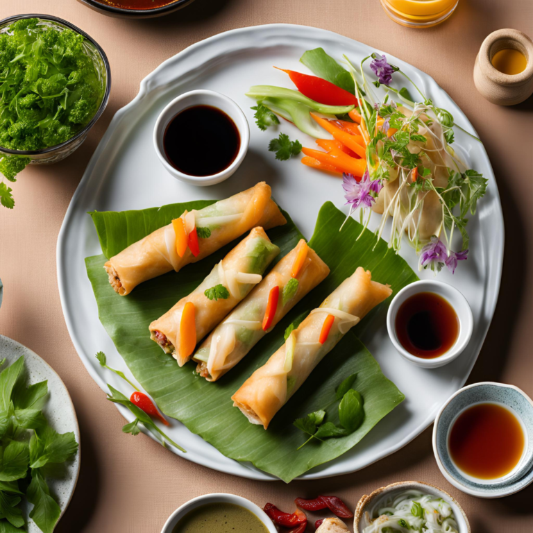 delicious and crunchy chicken spring roll