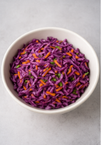 slaw is almost prepared and ready to serve after chilling