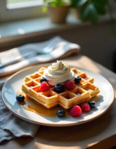 delicious Krusteaz waffle