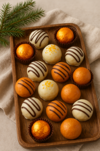 delicious orange lindor truffle