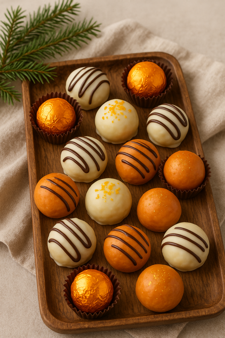 delicious orange lindor truffle